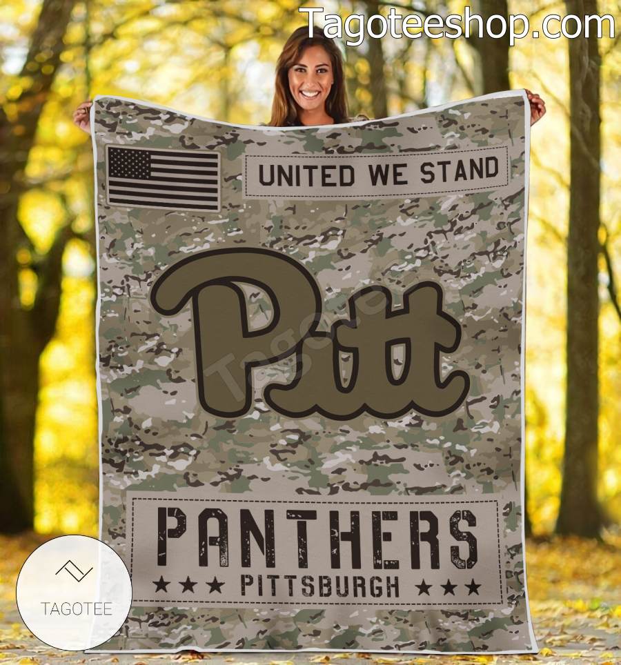 NCAA Pittsburgh Panthers Army Camo Blanket