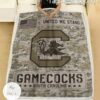 NCAA South Carolina Gamecocks Army Camo Blanket b