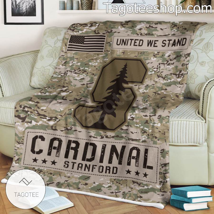 NCAA Stanford Cardinal Army Camo Blanket a