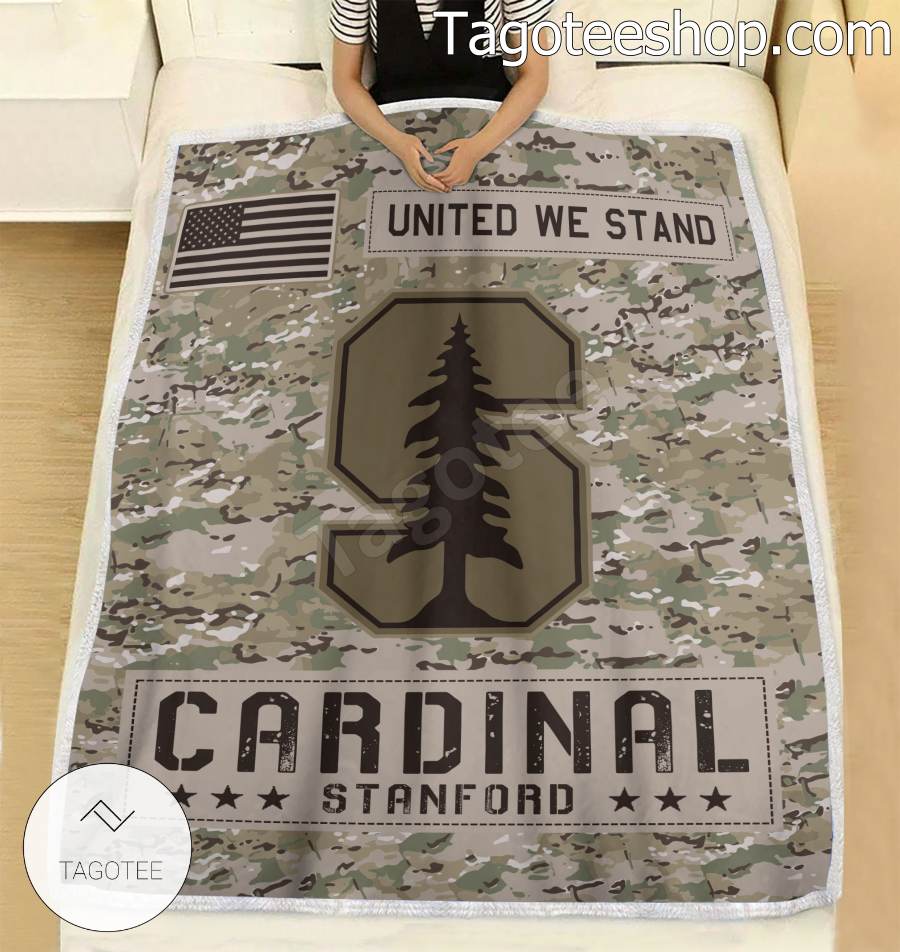 NCAA Stanford Cardinal Army Camo Blanket b