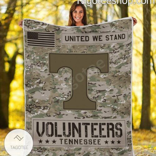 NCAA Tennessee Volunteers Army Camo Blanket