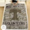NCAA Tennessee Volunteers Army Camo Blanket b