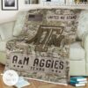 NCAA Texas A&M Aggies Army Camo Blanket a