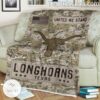 NCAA Texas Longhorns Army Camo Blanket a