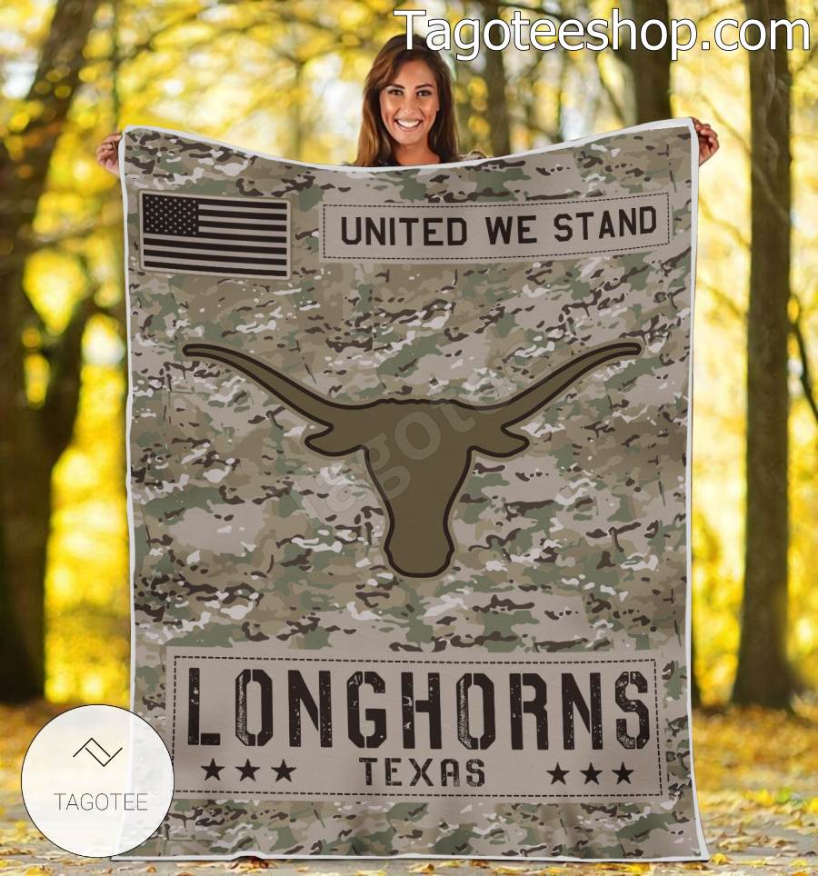 NCAA Texas Longhorns Army Camo Blanket