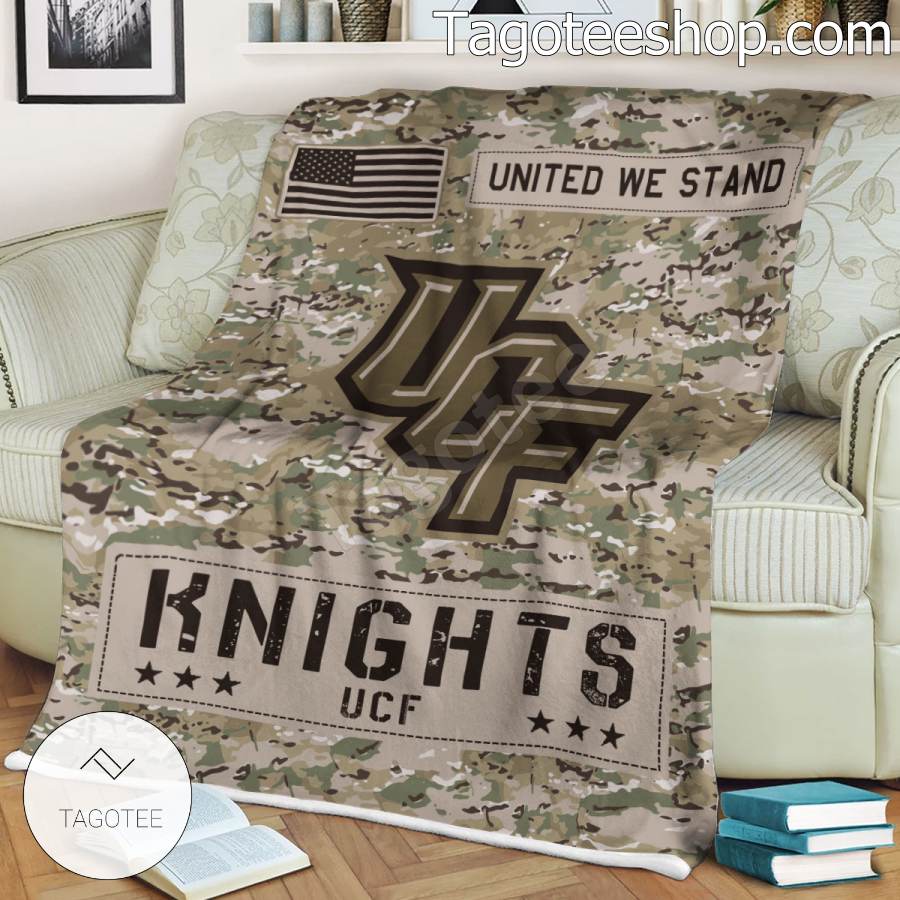 NCAA UCF Knights Army Camo Blanket a