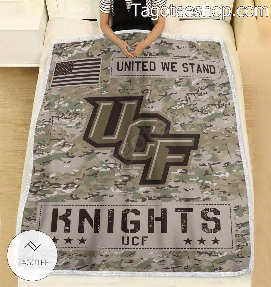 NCAA UCF Knights Army Camo Blanket b