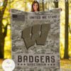 NCAA Wisconsin Badgers Army Camo Blanket