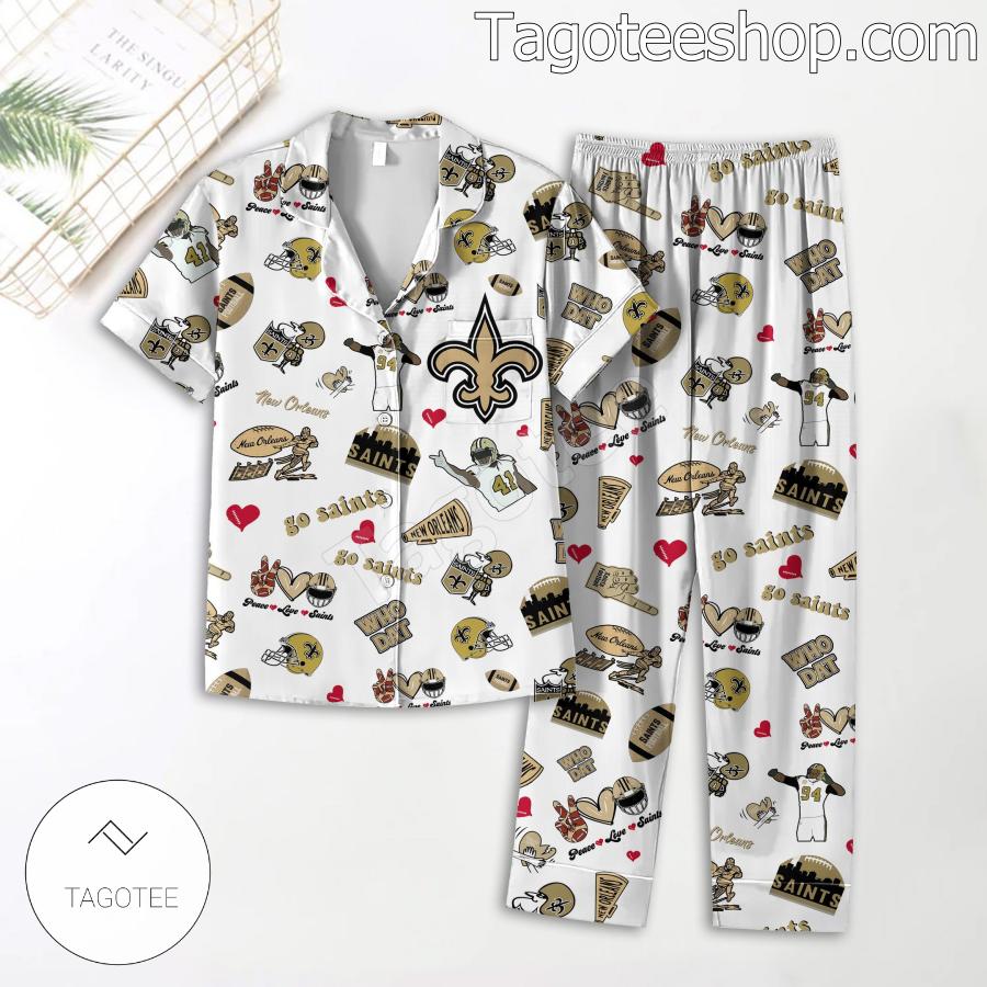 New Orleans Saints Symbol Women's Pajamas Set a