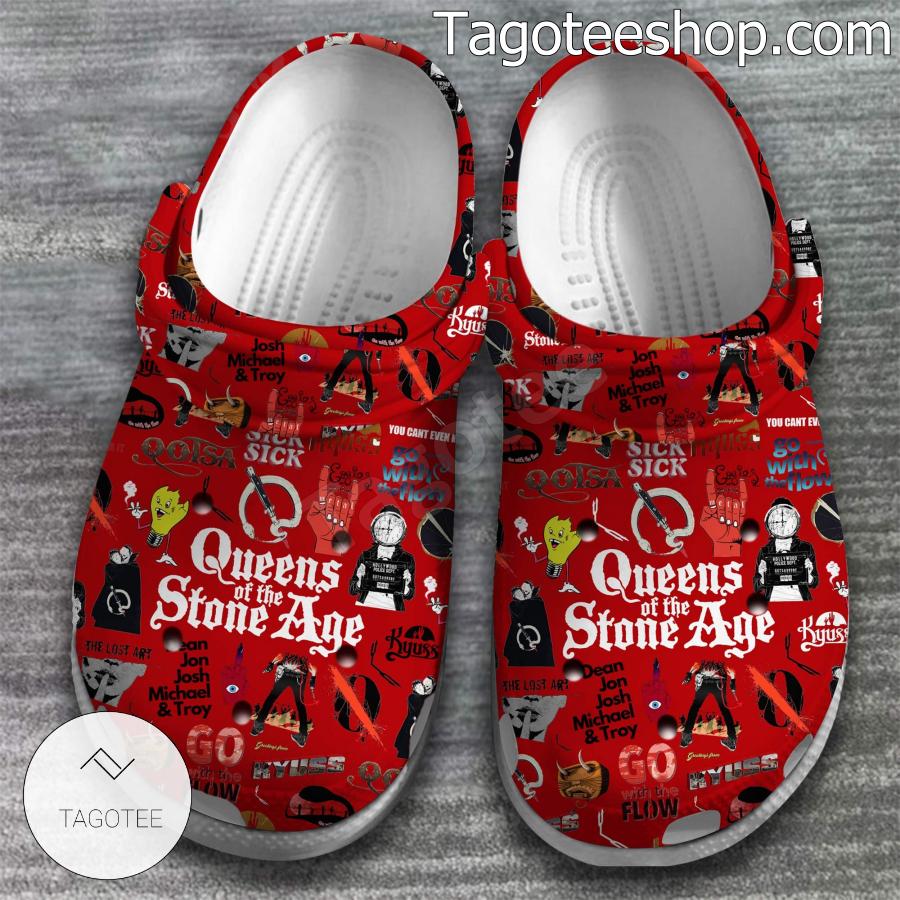 Queen Of The Stone Age Pattern Crocs Clogs a