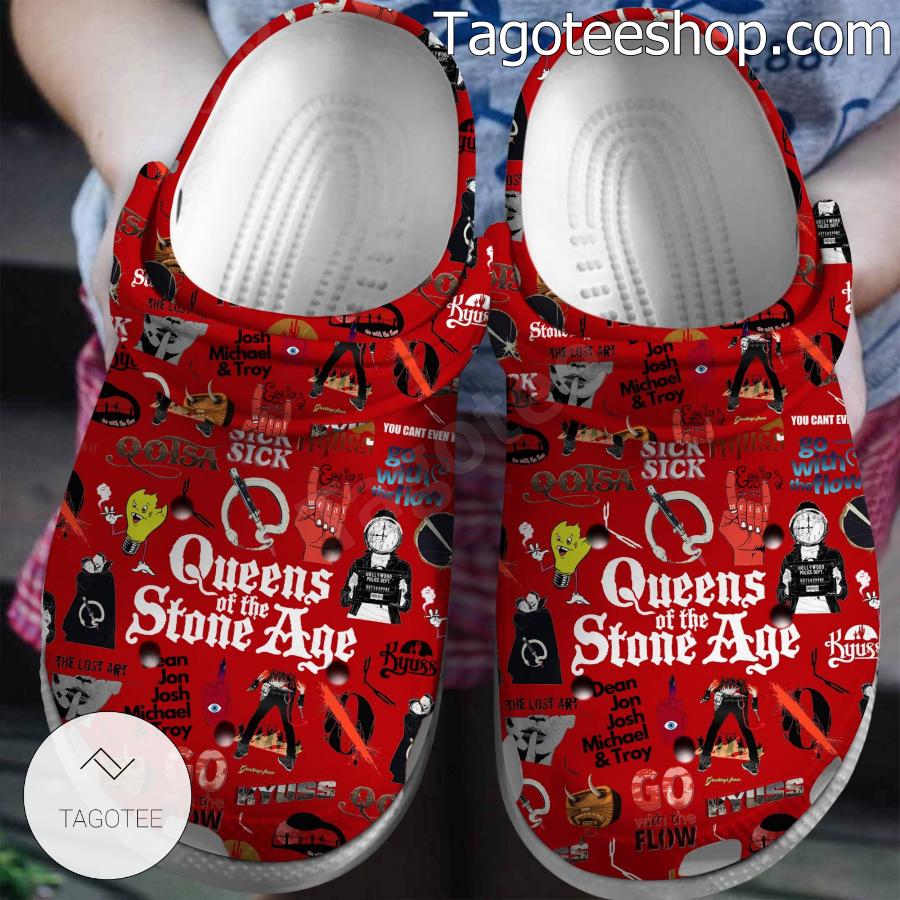 Queen Of The Stone Age Pattern Crocs Clogs