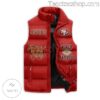 San Francisco 49ers American Made Football Team Puffer Sleeveless Jacket a