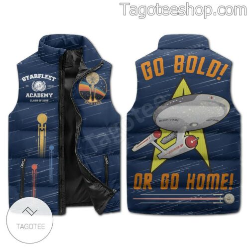 Star Trek Go Bold Or Go Home Puffer Sleeveless Jacket