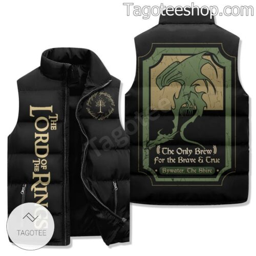 The Lord Of The Rings The Only Brew For The Brave And True Puffer Sleeveless Jacket