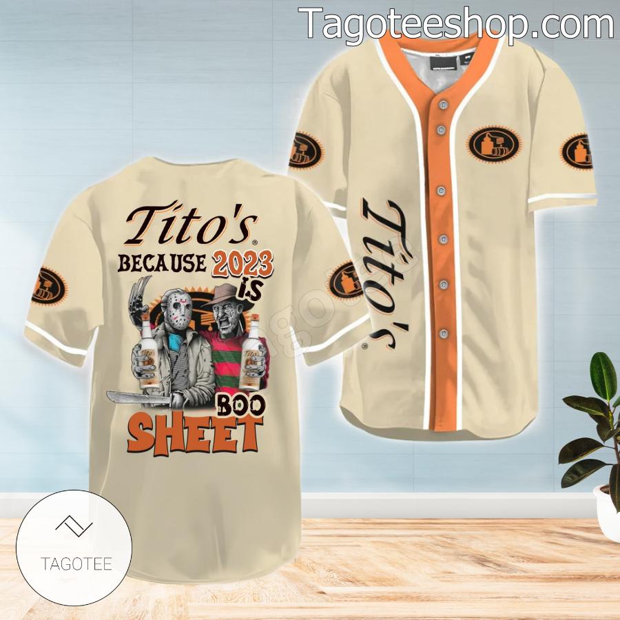 Tito's Because 2023 Is Boo Sheet Halloween Baseball Jersey