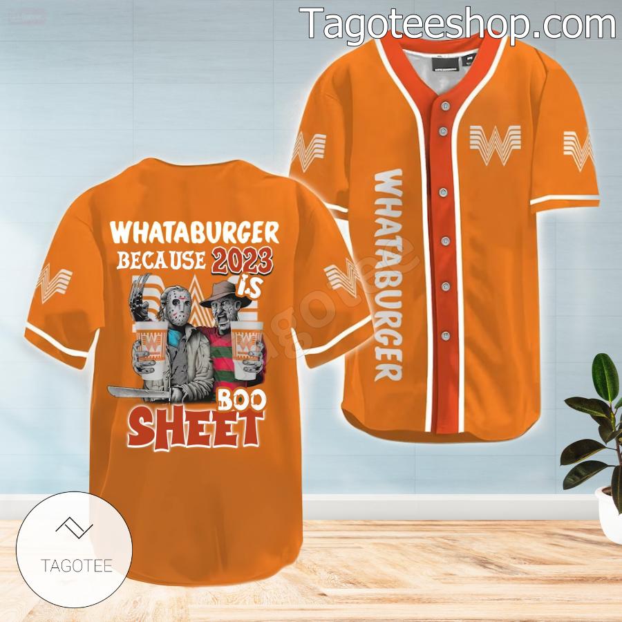 Whataburger Because 2023 Is Boo Sheet Halloween Baseball Jersey