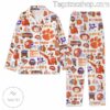 Clemson Tigers Love Pattern Women's Pajamas Set a