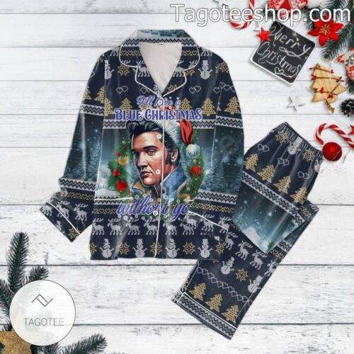 Elvis Presley I'll Have A Blue Christmas Without You Women's Pajamas Set