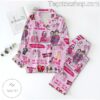 Horror Characters We Wear Pink On October Men Women's Pajamas Set a