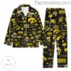 Iowa Hawkeyes Love Pattern Family Matching Pajama Sets a