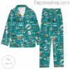 Miami Dolphins Love Pattern Women's Pajamas Set a