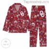 Oklahoma Sooners Love Pattern Women's Pajamas Set a