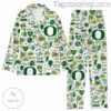 Oregon Ducks Love Pattern Women's Pajamas Set a