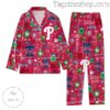 Philadelphia Phillies Baseball Pattern Men Women's Pajamas Set a