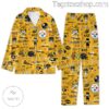 Pittsburgh Steelers Pattern Men Women's Pajamas Set a