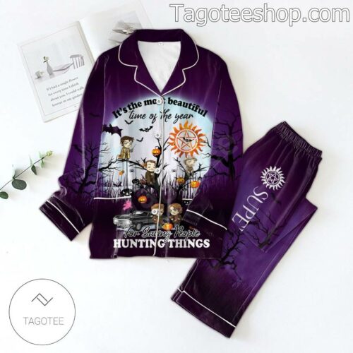 Supernatural It's The Most Beautiful Time Of The Year For Saving People Hunting Things Men Women's Pajamas Set