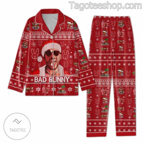 Bad Bunny Christmas Men Women's Pajamas Set