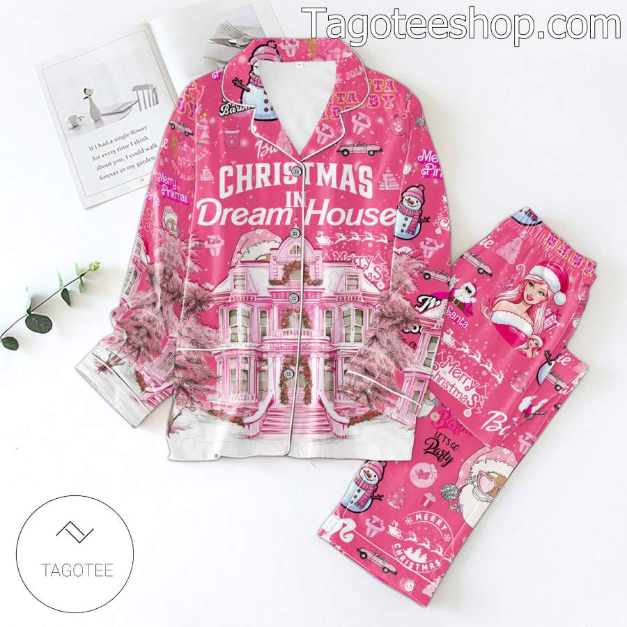 Barbie Christmas Is Dream House Men Women's Pajamas Set