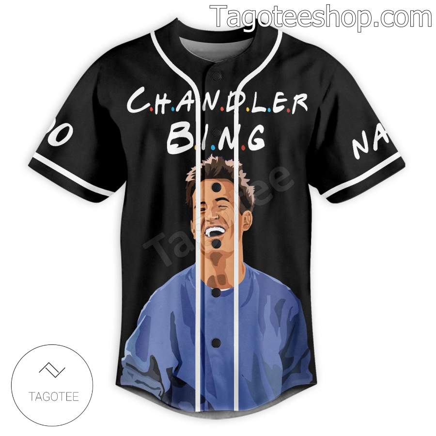 Chandler Bing I Make Jokes When I'm Uncomfortable Personalized Baseball Jersey b