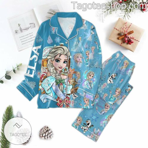Frozen Elsa Have A Magical Christmas Full Of Sparkles Men Women's Pajamas Set