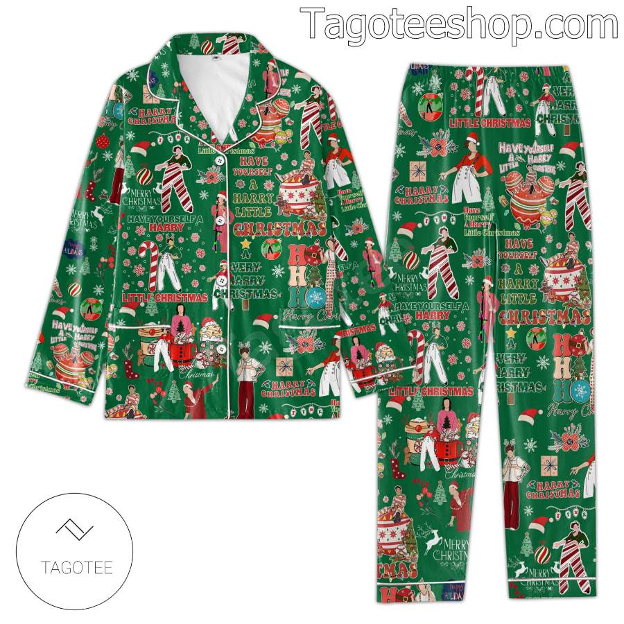 Harry Styles Have Yourself A Harry Little Christmas Men Women's Pajamas Set a