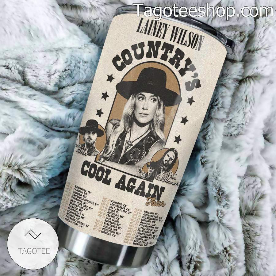 Lainey Wilson Country's Cool Again Tour Fan Tumbler Cup a