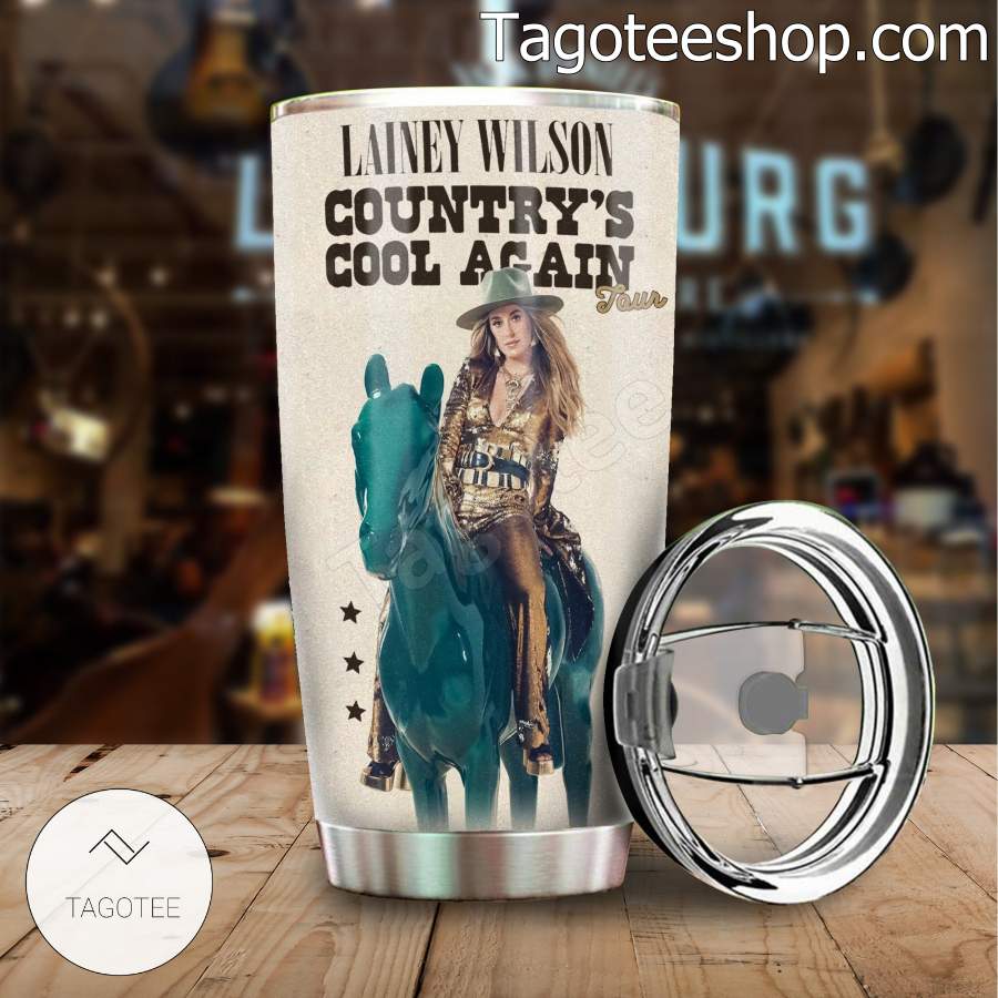 Lainey Wilson Country's Cool Again Tour Fan Tumbler Cup b