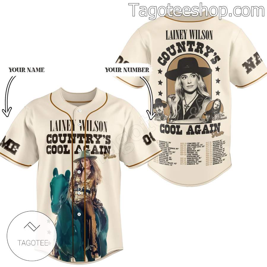 Lainey Wilson Country's Cool Again Tour Personalized Baseball Jersey