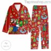 Super Mario Happy Holidays Christmas Men Women's Pajamas Set a
