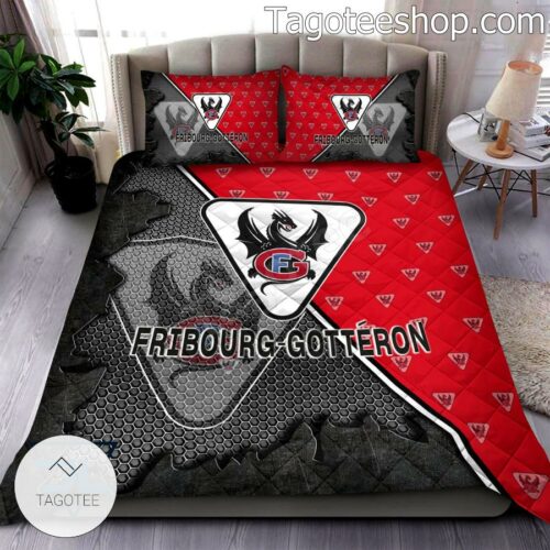 Fribourg-Gotteron Logo Quilt Bed Set
