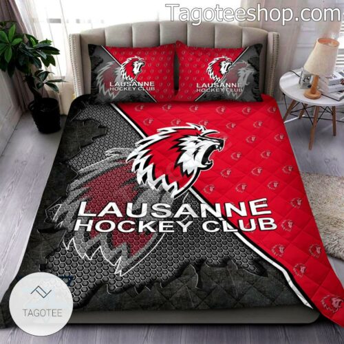 Lausanne Hockey Club Logo Quilt Bed Set