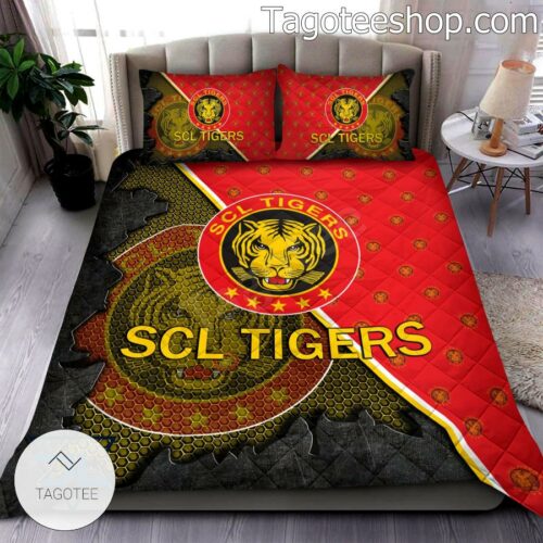 SCL Tigers Logo Quilt Bed Set