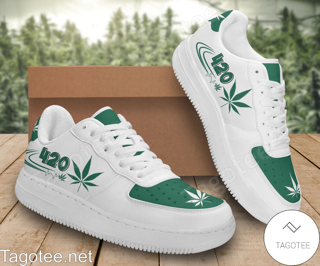 420 Smoking Cannabis Weed Air Force Shoes Bdt0RLU