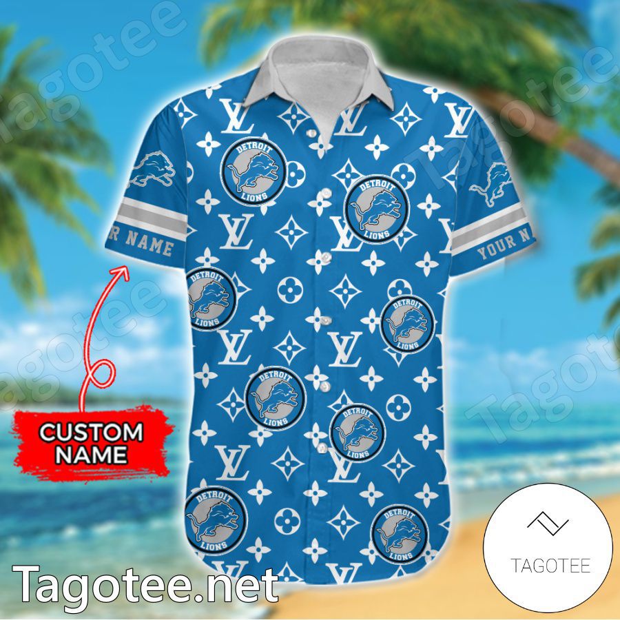 Detroit Lions Louis Vuitton LV NFL Custom Hawaiian Shirt-a Gobp8hn