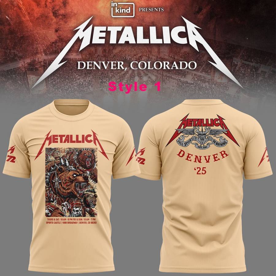Metallica Denver Colorado M72 North American Tour 2025 T-shirt F6oNYAm