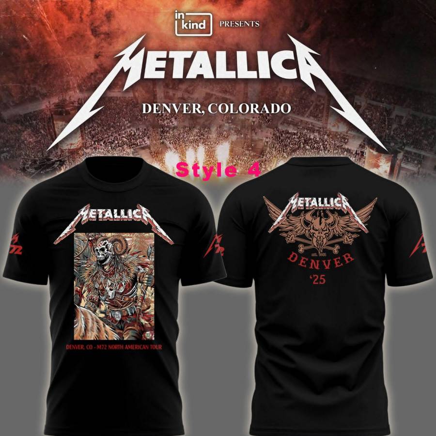 Metallica Denver Colorado M72 North American Tour 2025 T-shirt-c cNQYztP