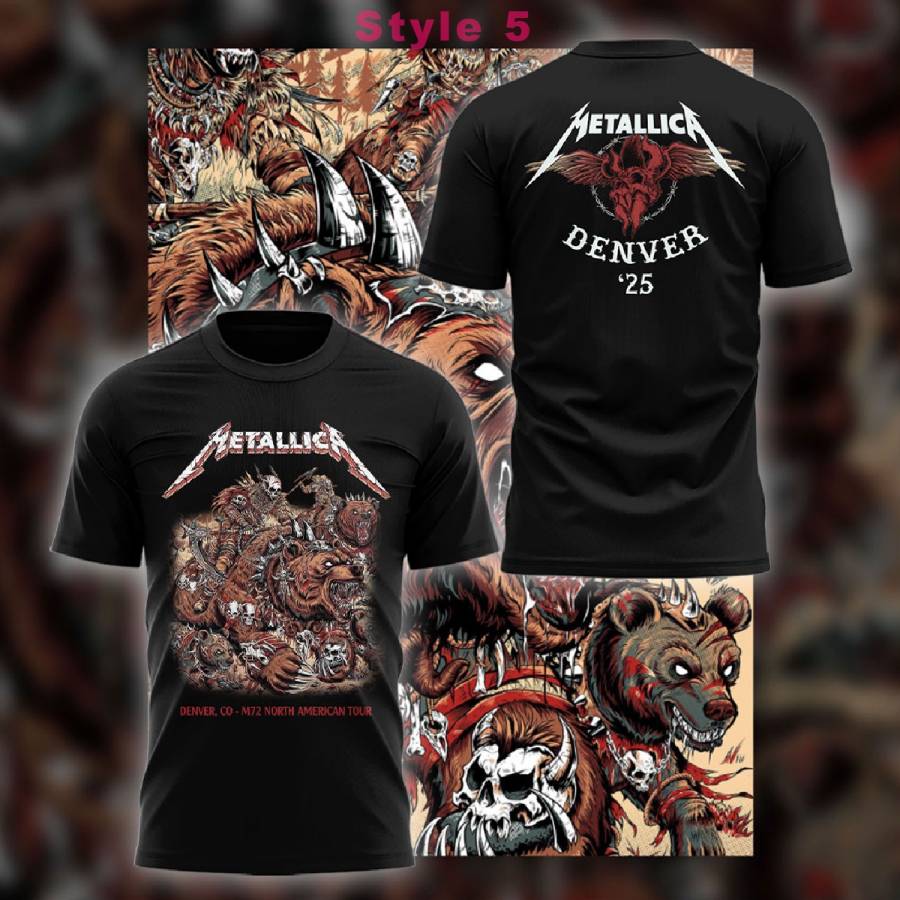 Metallica Denver Colorado M72 North American Tour 2025 T-shirt-x J4kSGCh