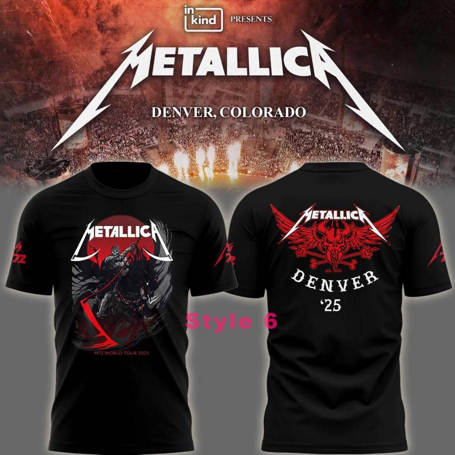Metallica Denver Colorado M72 North American Tour 2025 T-shirt-y HaD68Nk